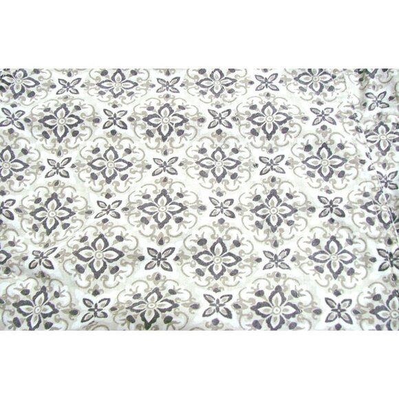 Faded Glory Cropped Wrap Side Tie Sleeveless Blouse 100% Cotton Beige White Sz L - Picture 12 of 12